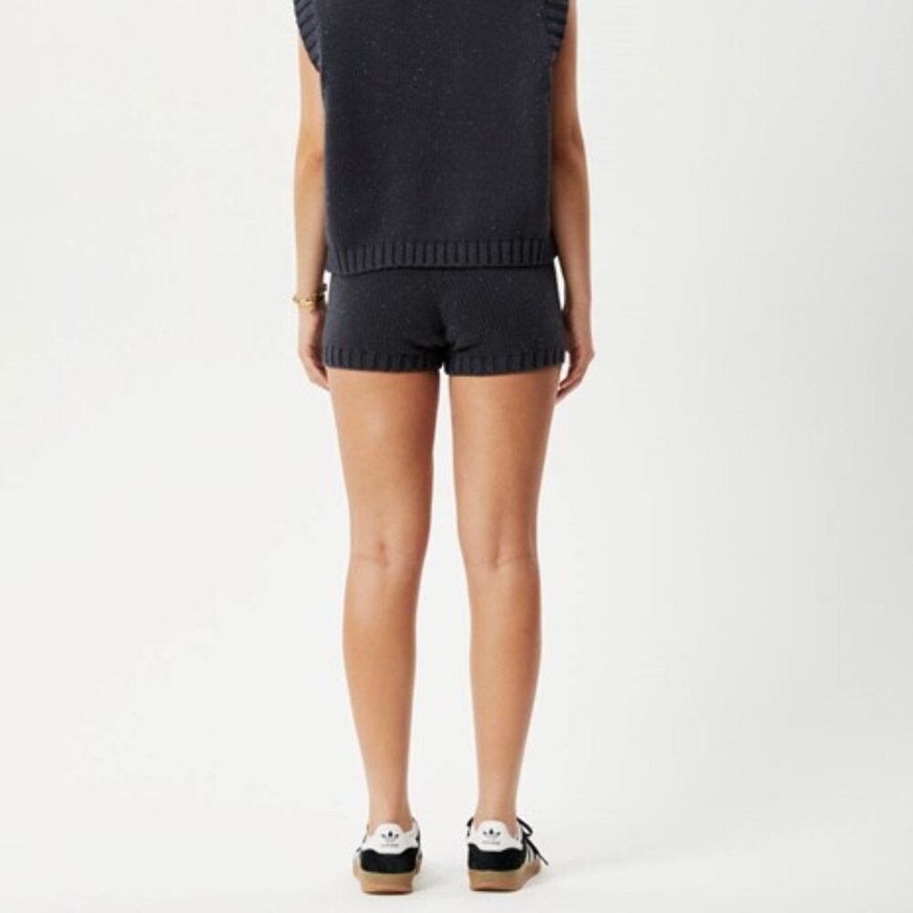 BNWT Afends - Solace - Women's Charcoal Organic Knit High Waisted Bike Shorts - Picture 4 of 5